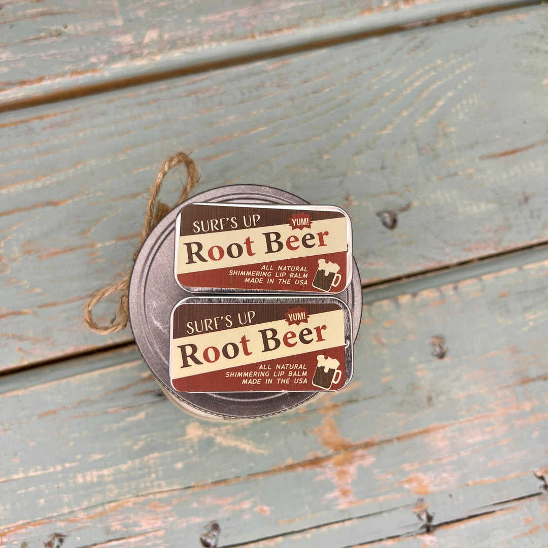 Root Beer Shimmering Lip Balm - Pack of 12 - Davidson Provision Co.