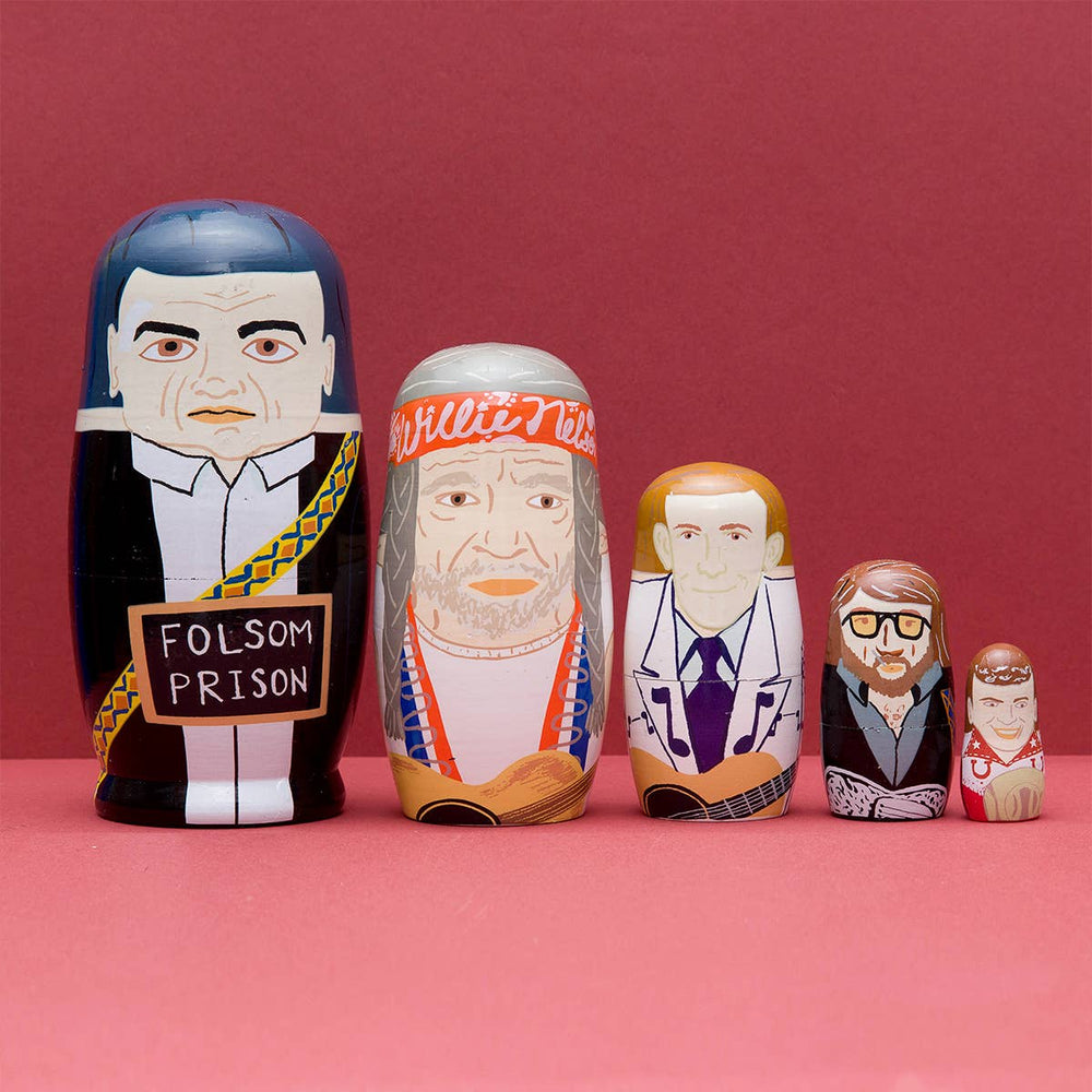 Men of Country Wooden Nesting Doll Set