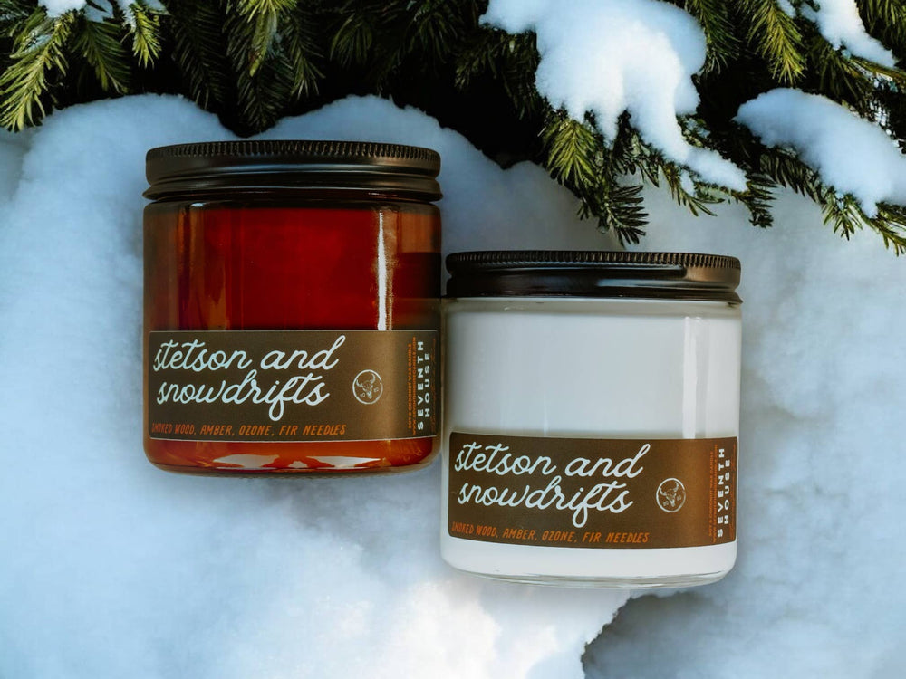 Seventh House Candle - STETSON & SNOWDRIFTS - Smoked Wood & Fir Candle