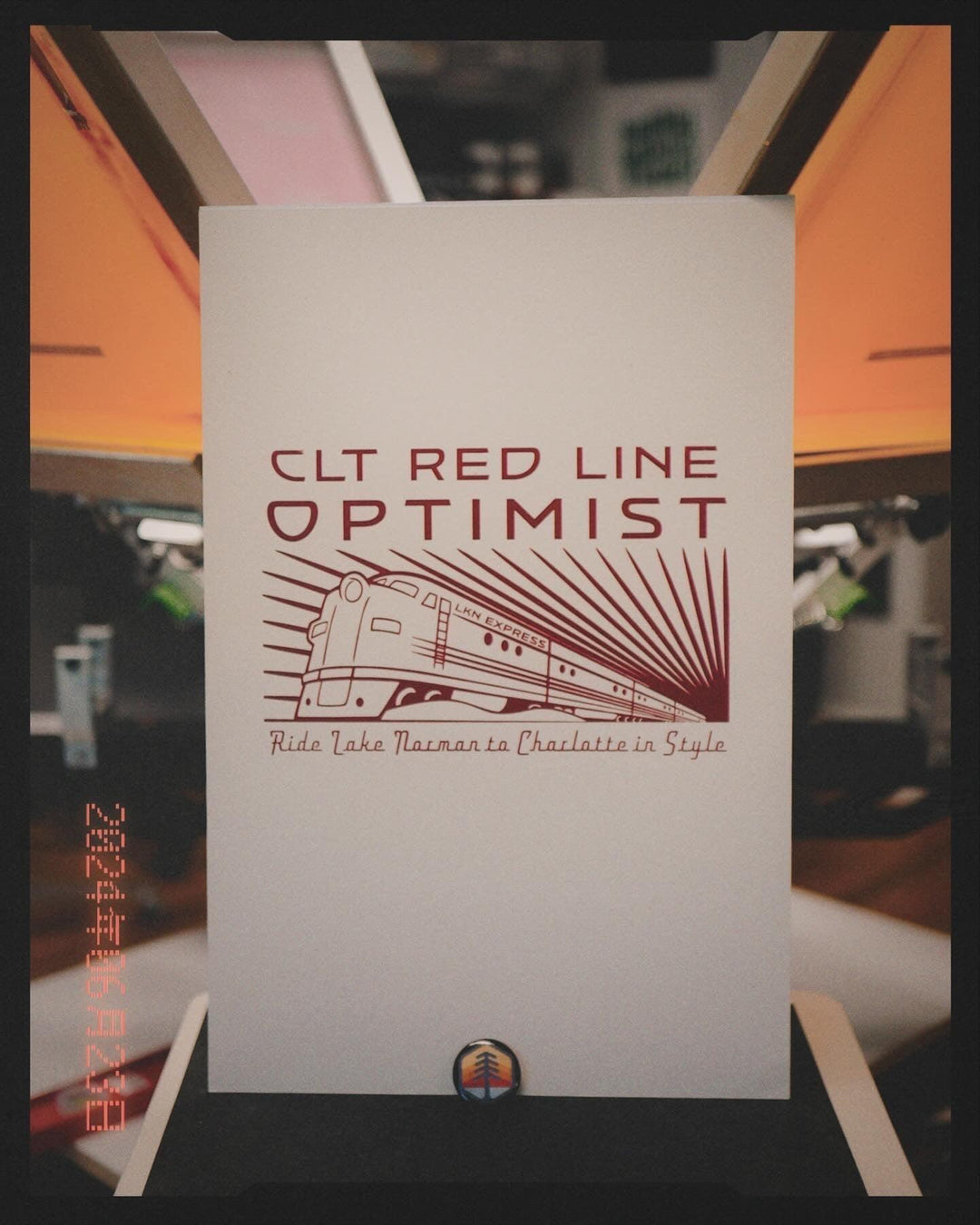 CLT Red Line Optimist Poster - Davidson Provision Co.