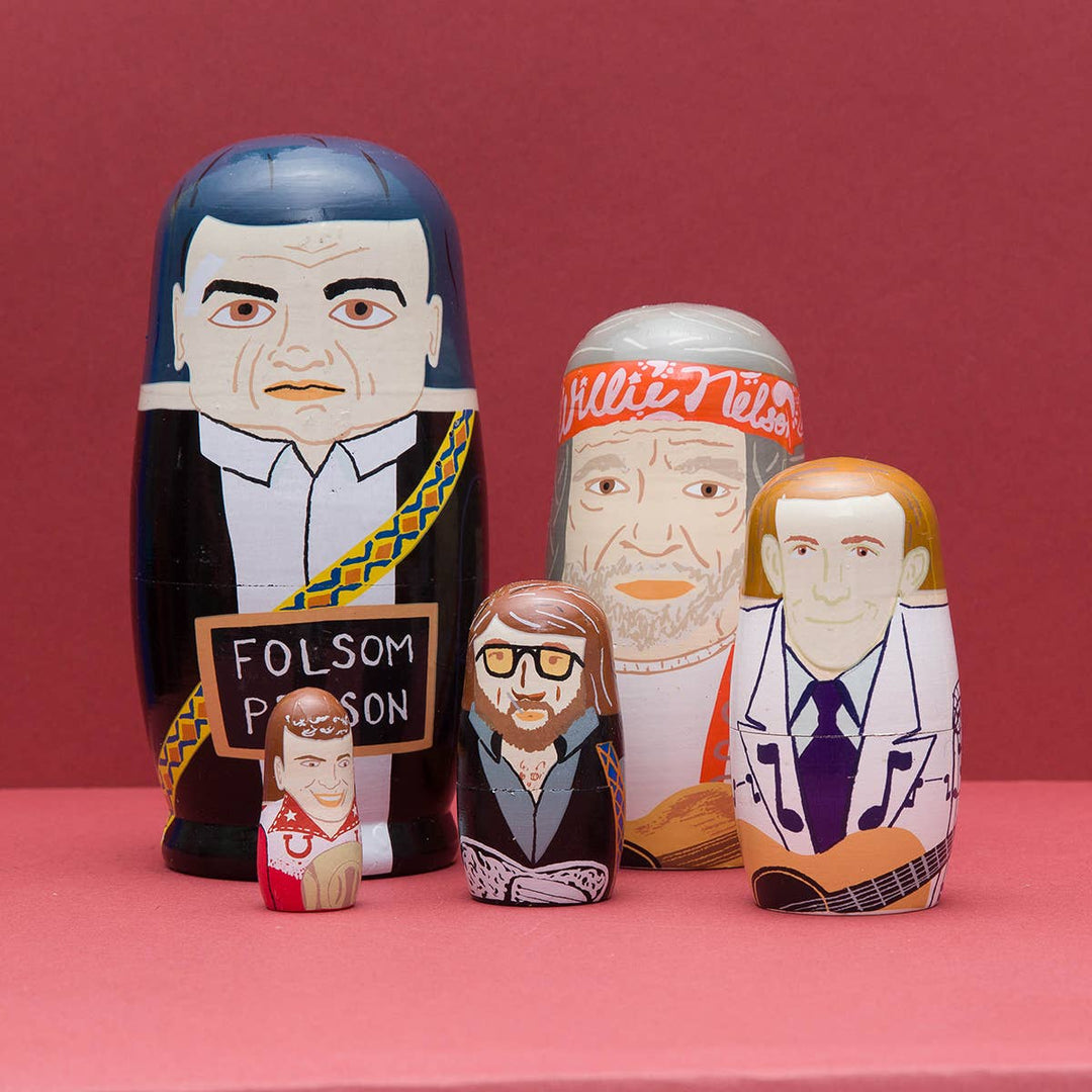 Men of Country Wooden Nesting Doll Set