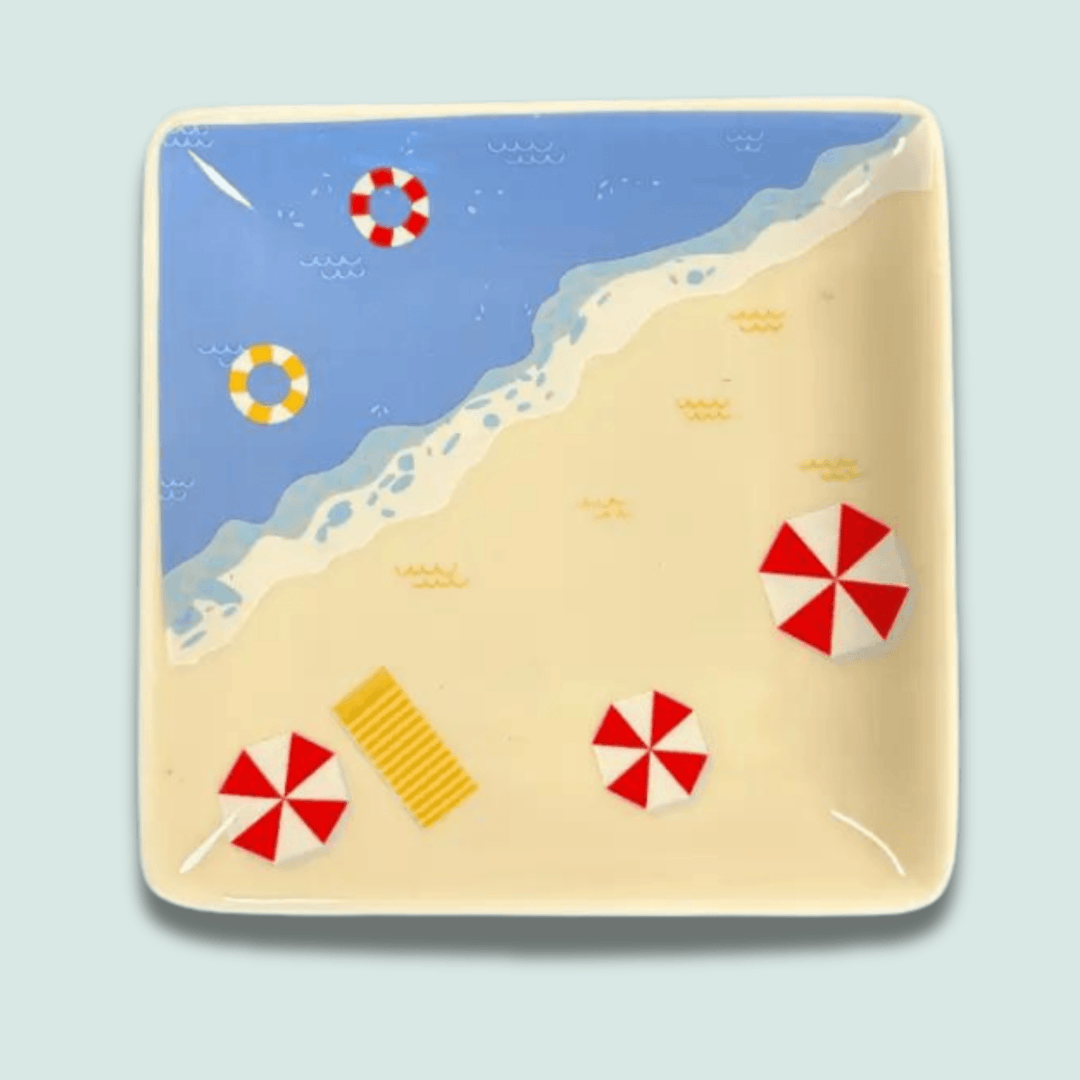 Beach Scene Square Tray - Davidson Provision Co.