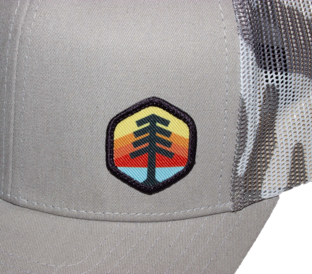 DavProCo Trucker Hat (Gray Camo): Silver / Grey Camo