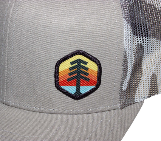 DavProCo Trucker Hat (Gray Camo): Silver / Grey Camo