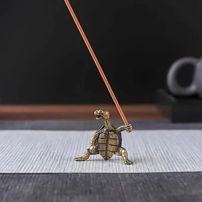 Kung Fu Turtle Incense Holder Bronze/Copper Unique Piece: Bronze - Davidson Provision Co.