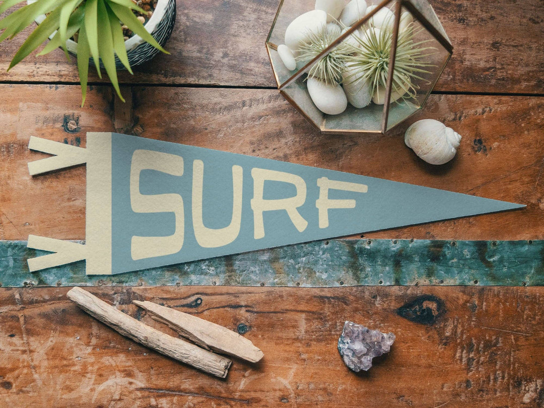 Surf Felt Pennant: Blue / Mini Pennant