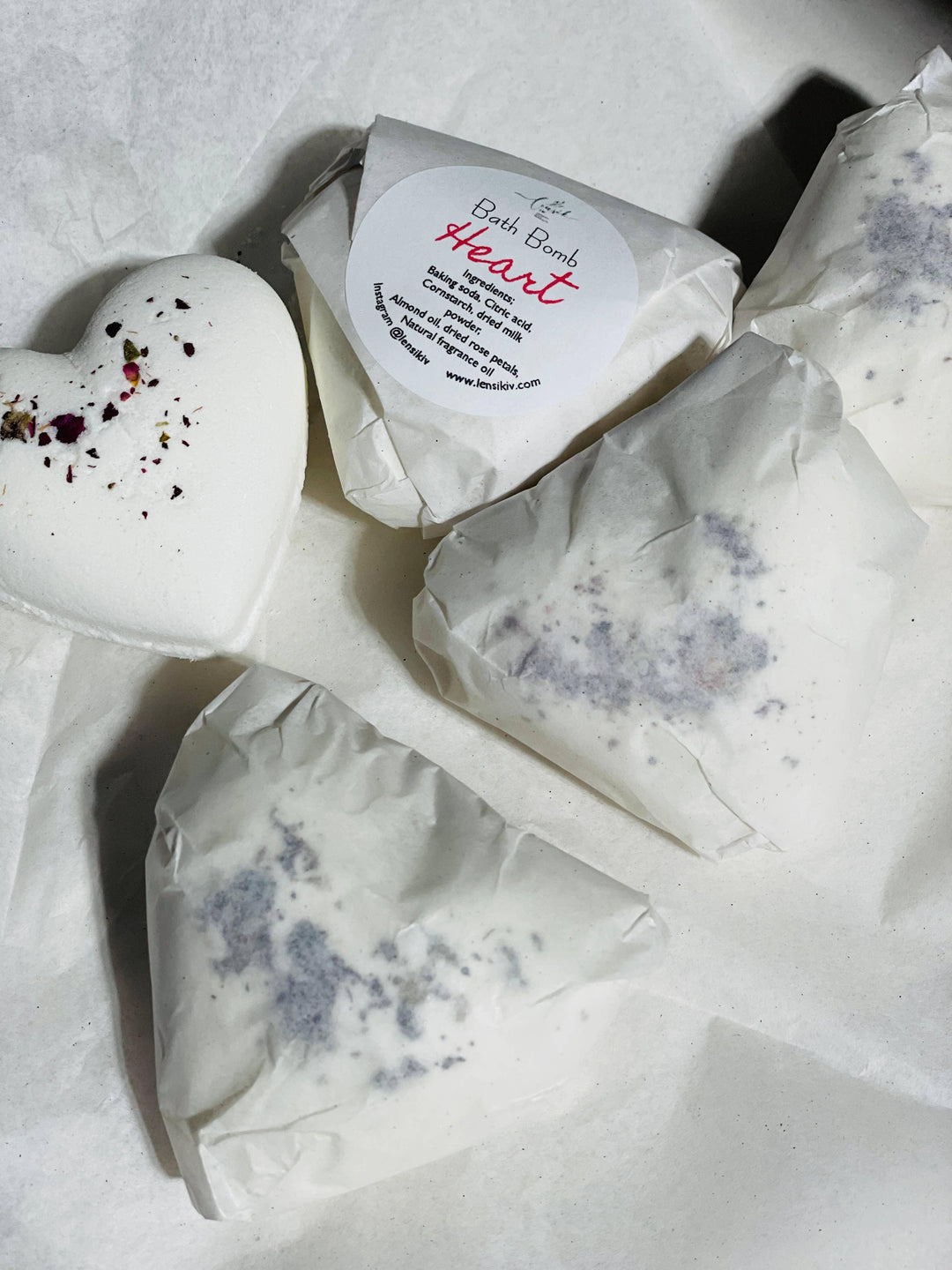 Organic Rose Heart Bath Bomb, Valentine’s Day: Paper packaging - Davidson Provision Co.